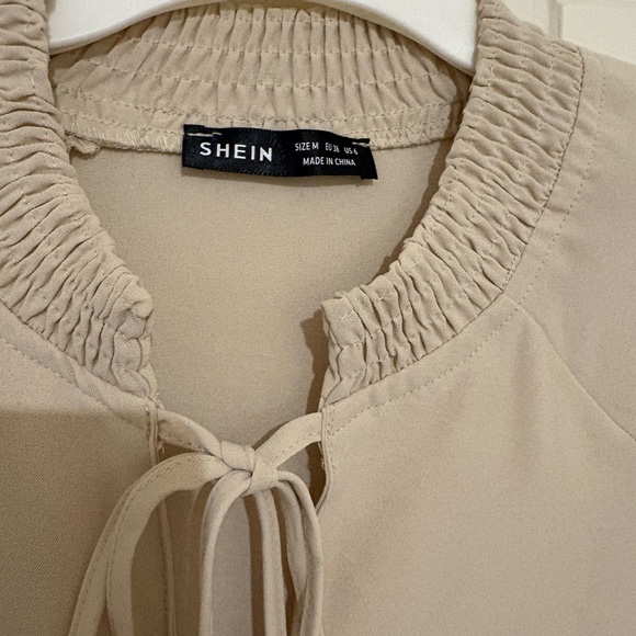 SHEIN Beige Long Sleeve Tunic/Dress - Picture 2 of 4